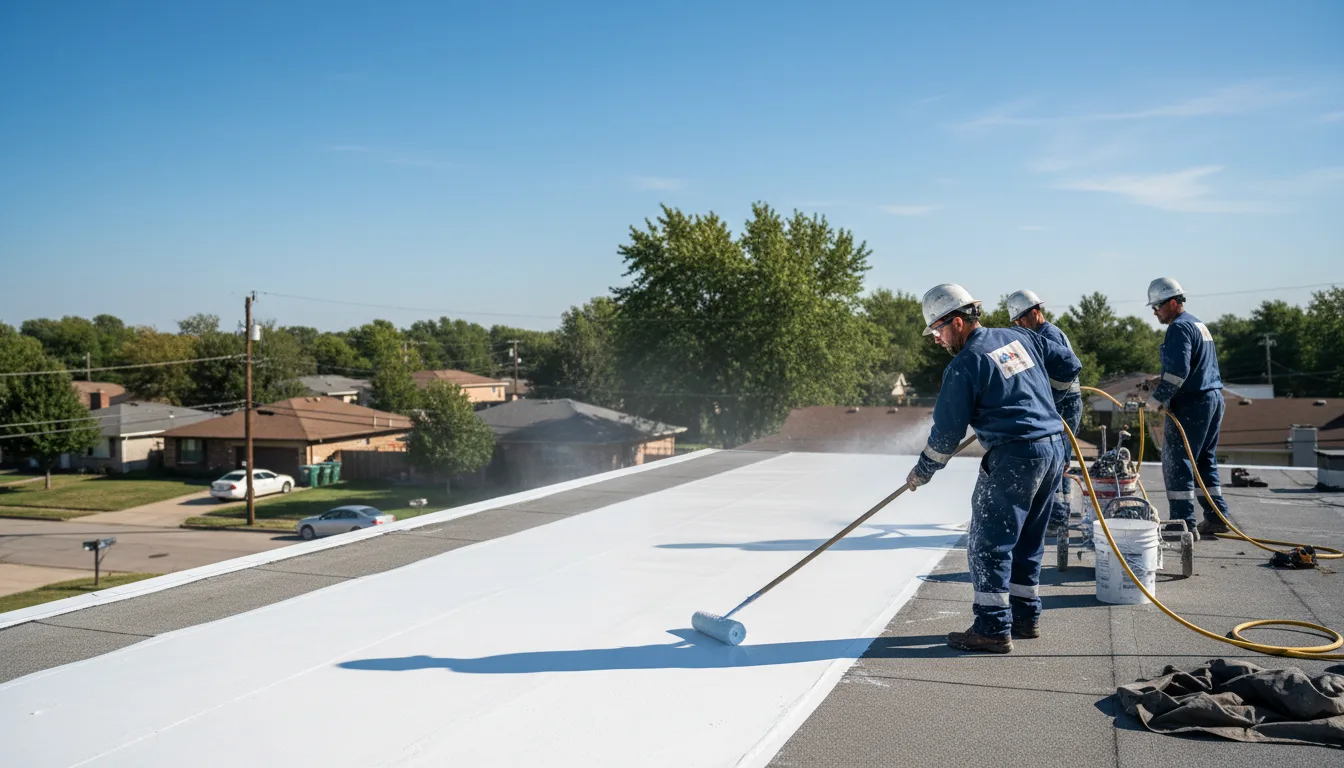 Commercial roof coating in Ivan, AR near me